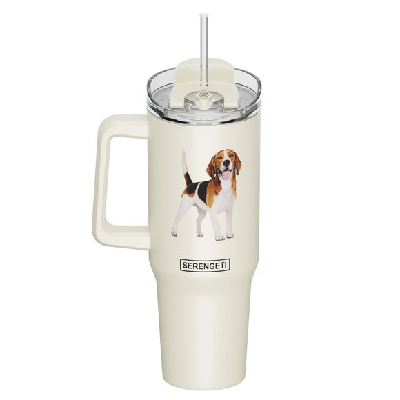 Serengeti Other - Fundraiser - Beagle Serengeti 40 Oz Ultimate Tumbler with Handle and Straw